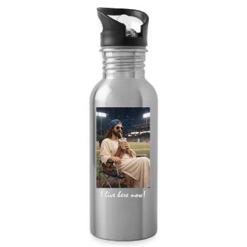 Heavenly Brew at the Ballpark - Water bottle with straw - silver - Right