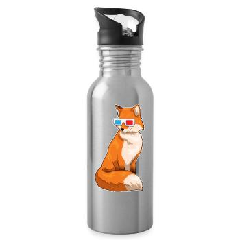 Fuchs Glasses - Water bottle with straw - silver - Right