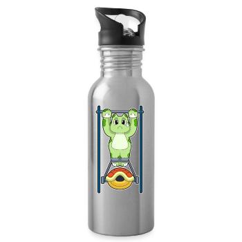 Culturisme Turtle Culturiste Culturisme - Gourde avec paille intégrée - argent clair - Droite