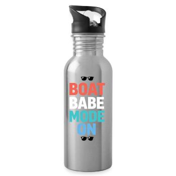 Seehaare Kümmern Sich Nicht Um - Trinkflasche mit integriertem Trinkhalm - Lightsilver - Rechts