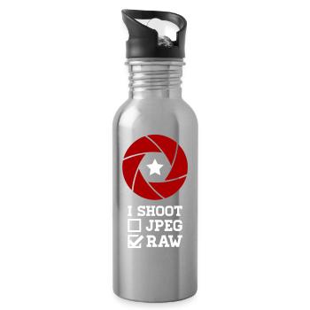 I Shoot Photography – Camera Design for Photographers - Water bottle with straw - silver - Right