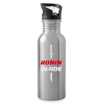 Ronin Klinge Samurai Katana - Trinkflasche mit integriertem Trinkhalm - Lightsilver - Rechts