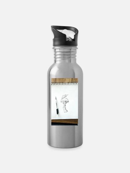 1000141076 - Trinkflasche mit integriertem Trinkhalm - Lightsilver