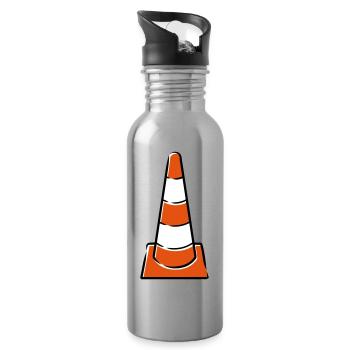 Construction hats - Water bottle with straw - silver - Right