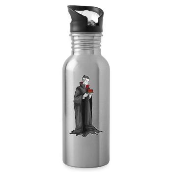 Vampir Halloween Kuchen - Trinkflasche mit integriertem Trinkhalm - Lightsilver - Rechts