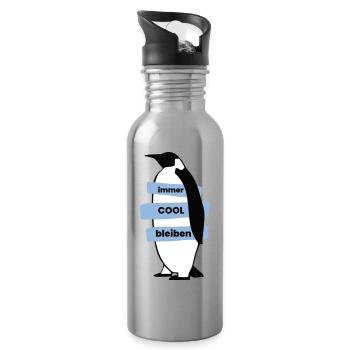 immerCOOLbleiben - Trinkflasche mit integriertem Trinkhalm - Lightsilver - Rechts