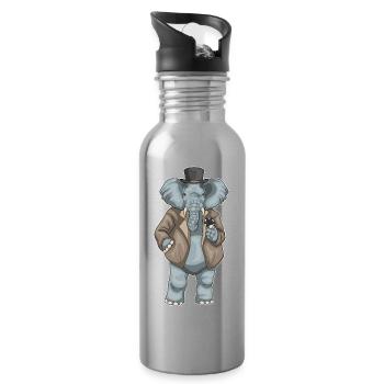 Elephant Poker Jetons de Poker - Gourde avec paille intégrée - argent clair - Droite