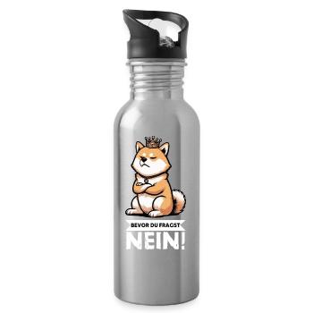 Before You Ask Shiba Inu Shiba Owner Shiba Inus - Water bottle with straw - silver - Right