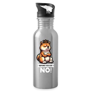 Before You Ask Shiba Inu Shiba Owner Shiba Inus - Water bottle with straw - silver - Right
