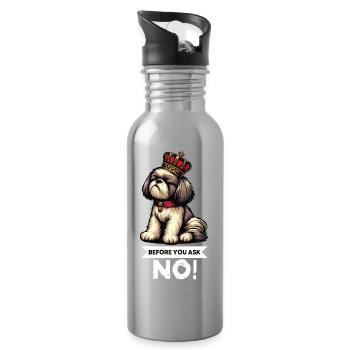 Before You Ask Shih tzu Shih tzus Shih tzu halter - Water bottle with straw - silver - Right