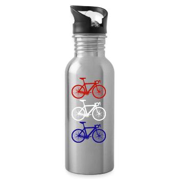 Cyclisme Cyclisme Pays-Bas - Gourde avec paille intégrée - argent clair - Droite