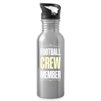 Équipe de football - Gourde avec paille intégrée - argent clair - Droite