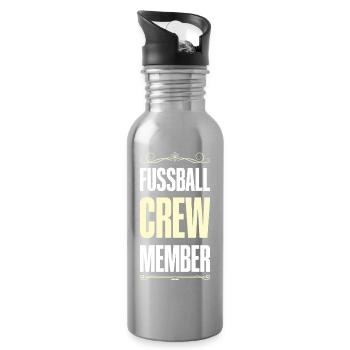 Fussball Crew - Trinkflasche mit integriertem Trinkhalm - Lightsilver - Rechts