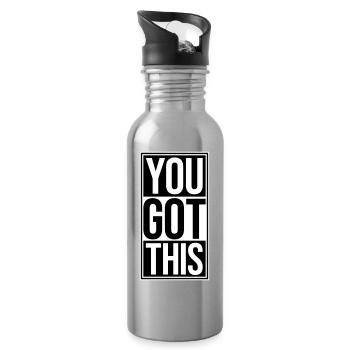 You Got This Motivierend Inspirierend Spruch Zitat - Trinkflasche mit integriertem Trinkhalm - Lightsilver - Rechts