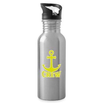 Anker Crew Logo - Trinkflasche mit integriertem Trinkhalm - Lightsilver - Rechts