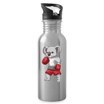 Koala Boxer Boxhandschuhe Boxen - Trinkflasche mit integriertem Trinkhalm - Lightsilver - Rechts