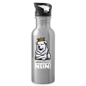 Before you ask: White Shepherd Shepherd - Water bottle with straw - silver - Right