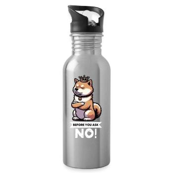 Before You Ask Shiba Inu Shiba Owner Shiba Inus - Water bottle with straw - silver - Right