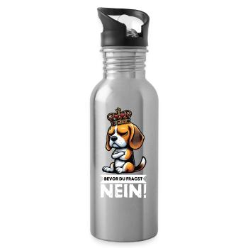 Bevor Du Fragst Beagle Beaglebesitzer Beaglehalter - Trinkflasche mit integriertem Trinkhalm - Lightsilver - Rechts