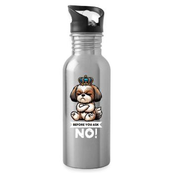 Before You Ask Shih tzu Shih tzus Shih tzu halter - Water bottle with straw - silver - Right