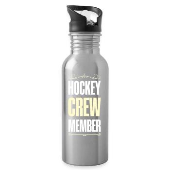 Hockey Crew - Gourde avec paille intégrée - argent clair - Droite