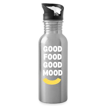 Wear Your Brand - Water bottle with straw - silver - Right