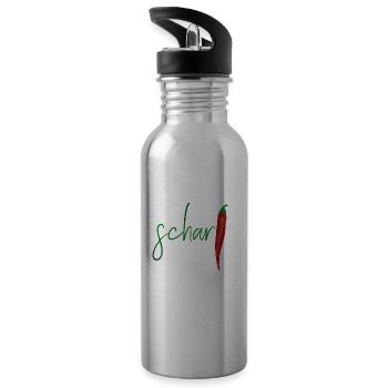 sharp - Water bottle with straw - silver - Left