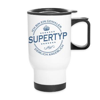 I'm a genius SUPER GUY pretty supposedly 1 - Thermal mug with handle - white - Front