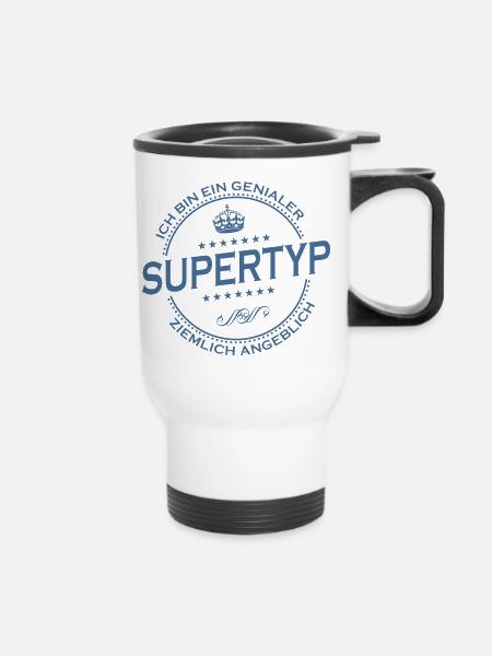 I'm a genius SUPER GUY pretty supposedly 1 - Thermal mug with handle - white