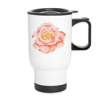 FLOWER - Thermobecher mit Tragegriff - Weiß - Vorne