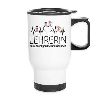 Lehrerin aus unzähligen kleinen Gründen - Thermobecher mit Tragegriff - Weiß - Vorne