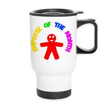 Employé du mois - Tasse isotherme avec poignée - blanc - Devant