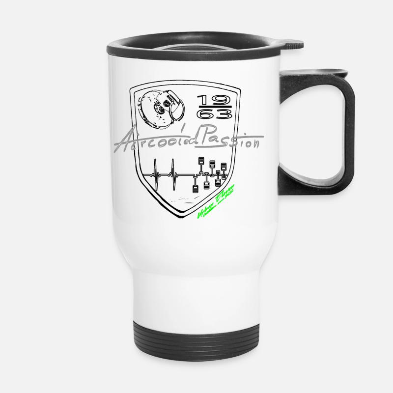 Aircooled Heartbeat - Thermobecher mit Tragegriff - Weiß