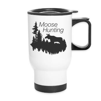 Hunting and outdoor recreation. - Thermal mug with handle - white - Front