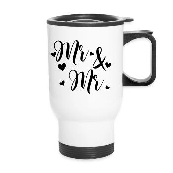 Mr And Mr - Tasse isotherme avec poignée - blanc - Devant