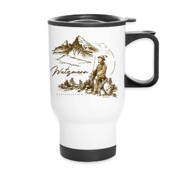 Watzmann Mountaineers Hiking Bavaria Alps - Thermal mug with handle - white - Front
