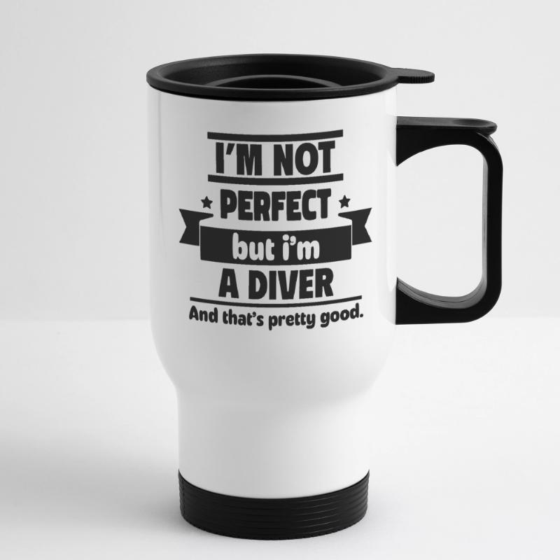 Pas parfait, mais un plongeur Tasse isotherme avec poignée