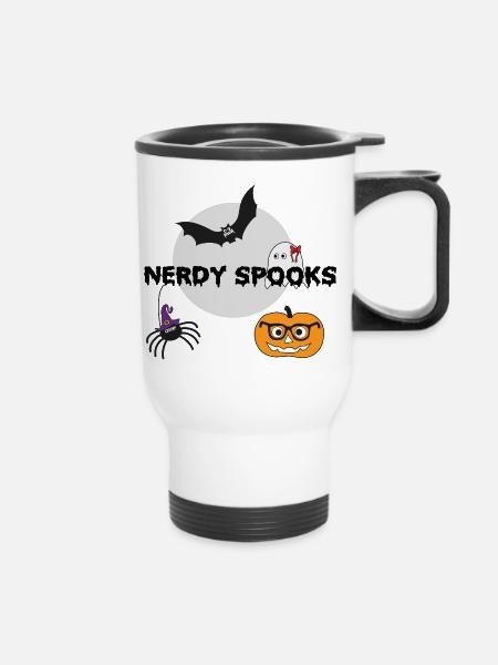 Nerdy Spooks - Thermobecher mit Tragegriff - Weiß