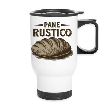 Pane Rustico – Bread - Thermal mug with handle - white - Front
