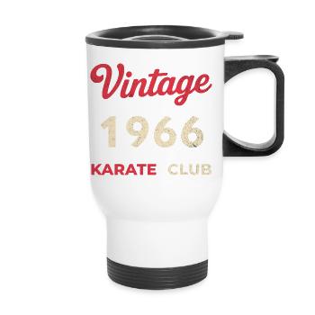 Vintage 1966 – Année de naissance rétro du Karate Club - Tasse isotherme avec poignée - blanc - Devant