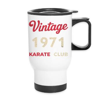 Vintage 1971 – Année de naissance rétro du Karate Club - Tasse isotherme avec poignée - blanc - Devant