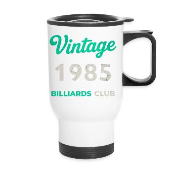 Vintage 1985 – Billiards Club Retro Birth Year - Thermal mug with handle - white - Front