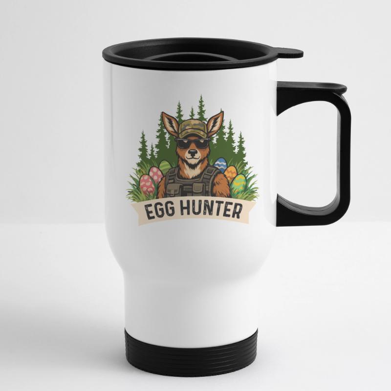 Egg Hunter Easter Bunny Spring Egg Dyeing Thermal mug with handle