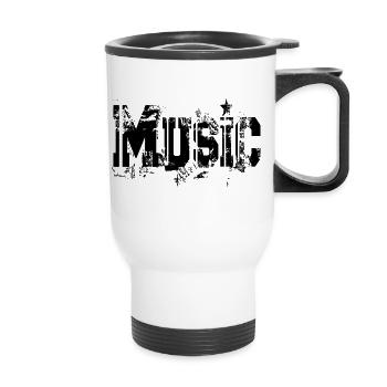 musique - Tasse isotherme avec poignée - blanc - Devant