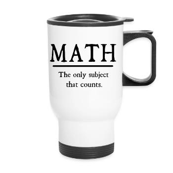 mathematics - Thermal mug with handle - white - Front