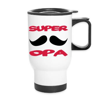Super opa 111 - Thermobecher mit Tragegriff - Weiß - Vorne