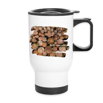 lumberjack - Thermal mug with handle - white - Front