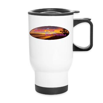 Small Dick Big Dreams Petits Lörres Grands rêves - Tasse isotherme avec poignée - blanc - Devant