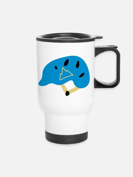 Climbing helmet - Thermal mug with handle - white