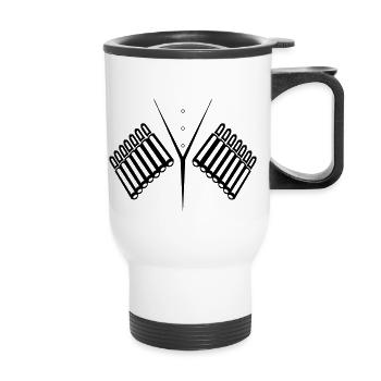 DJIGIT Style - The Warrior of Caucasus - Thermal mug with handle - white - Front
